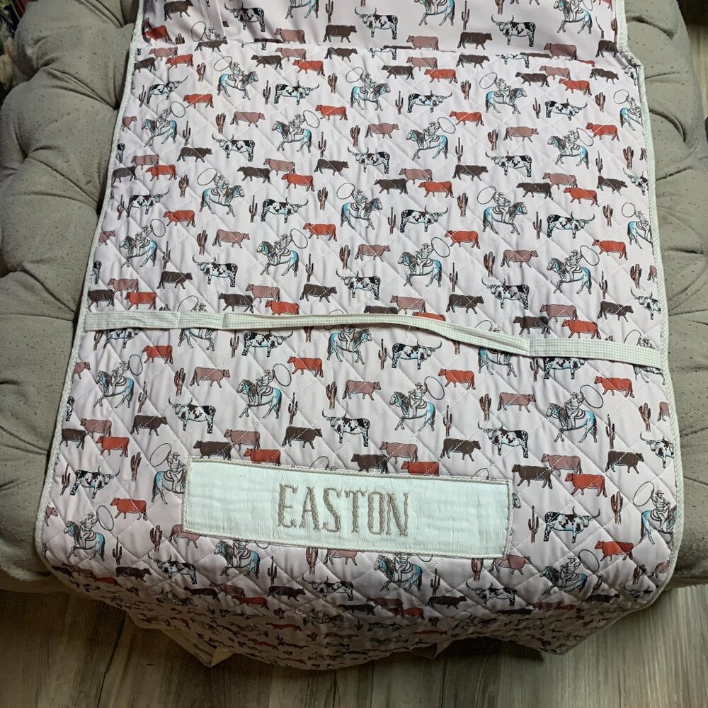 Boy's Western Theme Pre-K, Kindergarten Monogramed "Easton" Sleep Mat